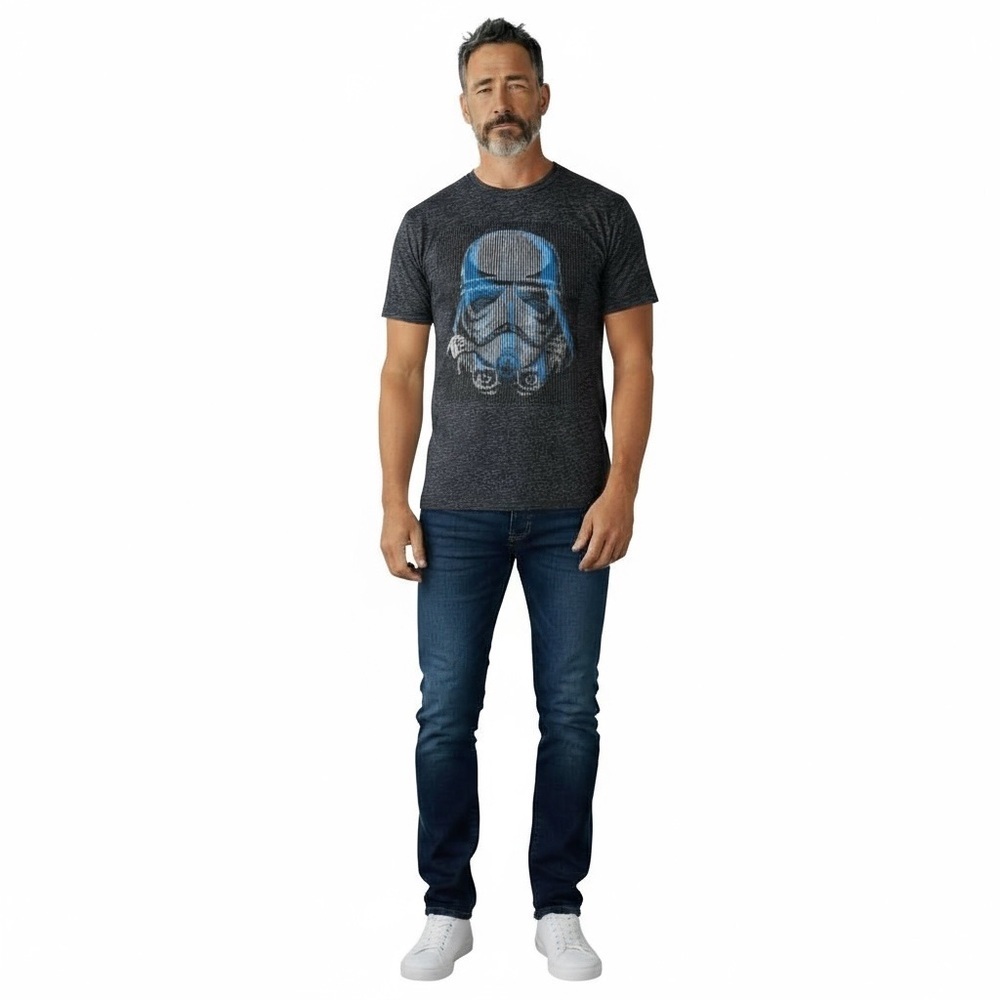 Disney Men’s Size L Grey Gray Darth Vader T-Shirt